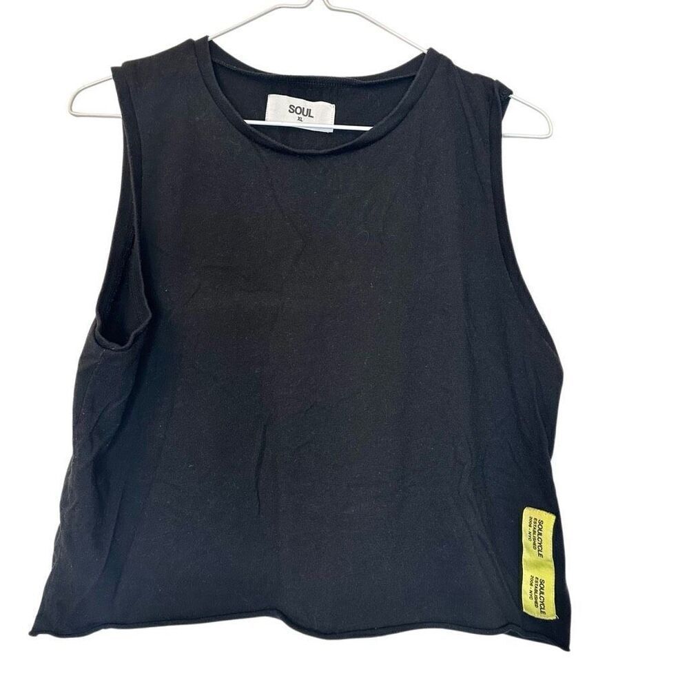 Soul Cycle Crew Neck Cotton Sleeveless Workout Muscle Tank Black XL